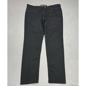 Stone Falcon Slim Fit Jeans Mens 34x28 Black Stretch Denim Straight Leg